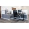 Luxor Workflow Modular Wall Room Divider System - Silver Frame - 53" x 48" Add-On Wall with Whiteboard MW-5348-XWCG - alternate 4